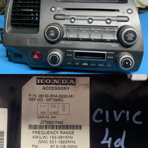 Магнитола мультимедиа Honda Civic 4D (FD) (2006-2011) 39100SNAG220M1