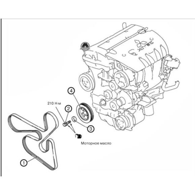 Двигатель без навесного оборудования 1.8 Mitsubishi Lancer X (2007-2013) 1000B016 / 4B10