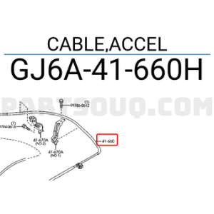 Трос газа Mazda 6 (GG) (2003-2007) двойной с круиз-контролем GJ6A41660H