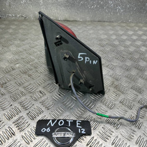 Зеркало левое Nissan Note E11 (06-13) 963029U00B *5 pin