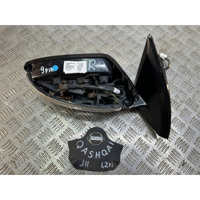 Зеркало правое Nissan Qashqai J11 (2014-2022) 96301HV58B *9 pin без задней крышки