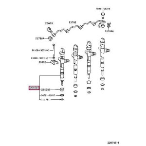 Форсунка топливная Toyota Rav-4 (2000-2006) 2367029035 / 2367029036